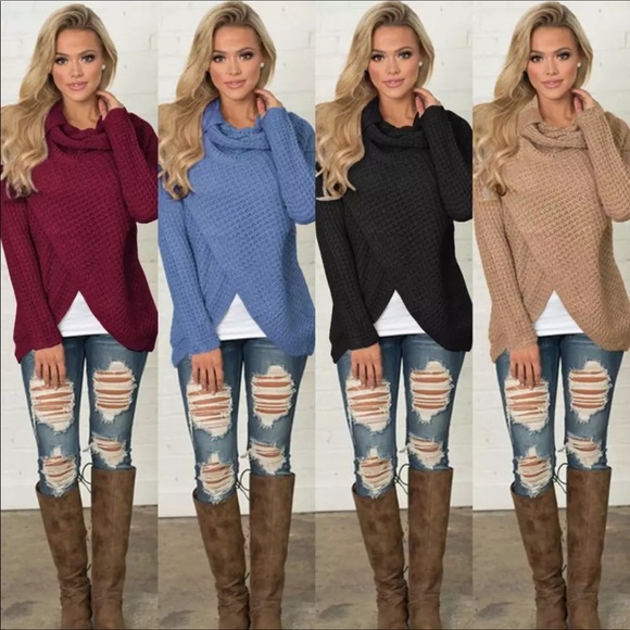 🌟1 LEFT New Fashion Turtle Neck Knitted Sweater🌟 - Picture 2 of 5